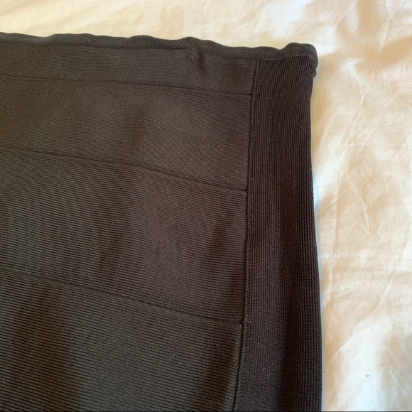 Calvin Klein Ribbed Black Midi Skirt - Picture 2 of 6